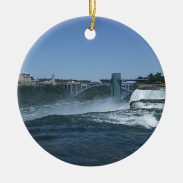 Buffalo side of Niagara Falls Ceramic Ornament (Front)