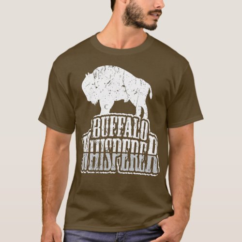 Buffalo Silhouette design Bison Whisperer  T_Shirt