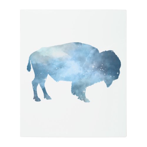 Buffalo Silhouette Metal Print