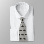 Buffalo Silhouettes Pattern Wildlife Animals Bison Neck Tie<br><div class="desc">Oh give me a home where the buffalo roam! This original buffalo silhouettes pattern neck tie is available in blue or grey and can also be fully customized. A stylish gift for the guy who wears a tie for business, or for special events like holiday programs and weddings. A great...</div>