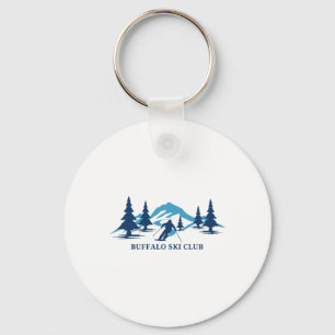 Buffalo Ski Club New York Ski Resort Skiing Skier  Keychain