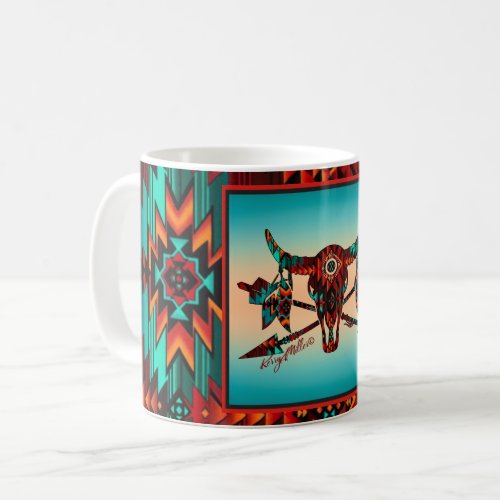 Buffalo Skull And Arrows Coffee Mug