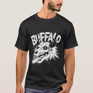 Buffalo Skull Art  T-Shirt