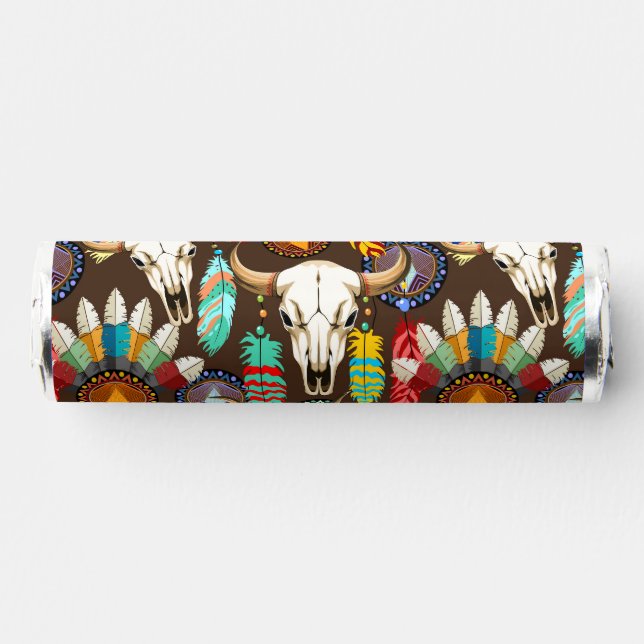 Buffalo Skull Native American Emblem Breath Savers® Mints (Front)