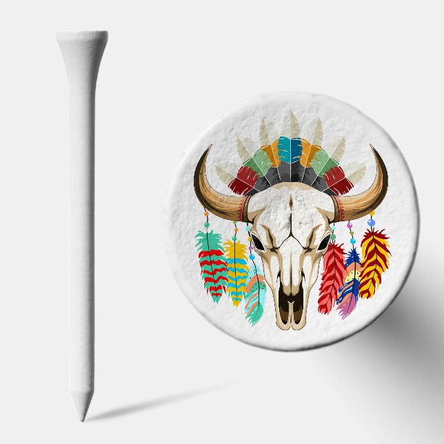 Buffalo Skull Native American Emblem Golf Tees (Combo)