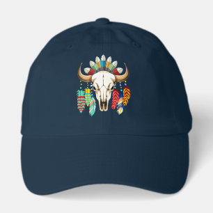 Buffalo Skull Native American Emblem Hat