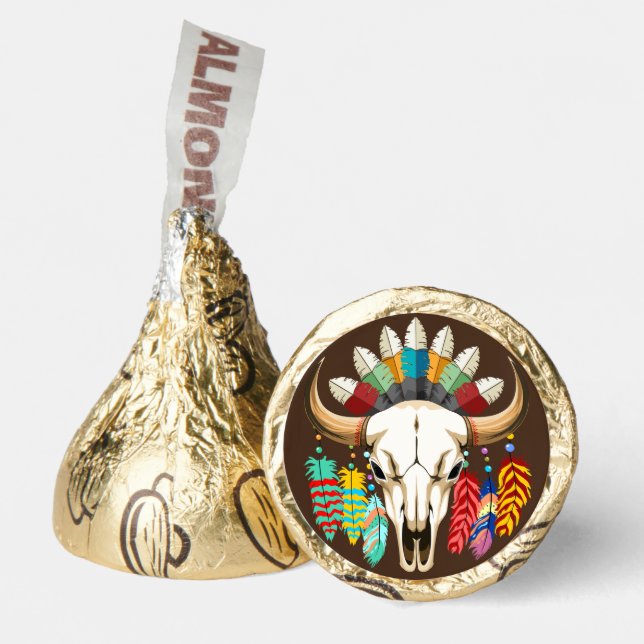 Buffalo Skull Native American Emblem Hershey®'s Kisses® (Front)