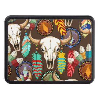 Buffalo Skull Native American Emblem Hitch Cover
