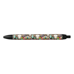 Buffalo Skull Native American Emblem Pen