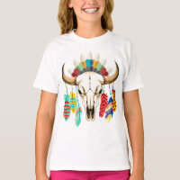 Buffalo Skull Native American Emblem