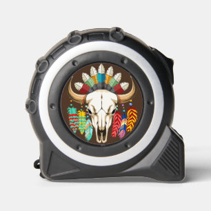 Buffalo Skull Native American Emblem Tape Measure