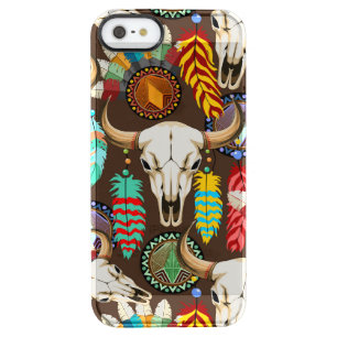 Buffalo Skull Native American Emblem Clear iPhone SE/5/5s Case