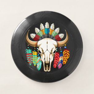 Buffalo Skull Native American Emblem Wham-O Frisbee