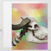 Buffalo Skull on a Watercolor Background (Front/Back)