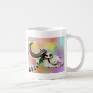 Buffalo Skull on a Watercolor Background Coffee Mug