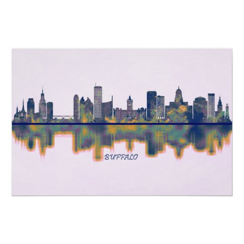 Buffalo Skyline Poster