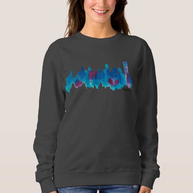 Buffalo Skyline Watercolor Sweatshirt (Front)