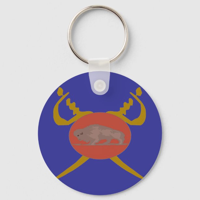 Buffalo Soldier Badge Keychain (Front)
