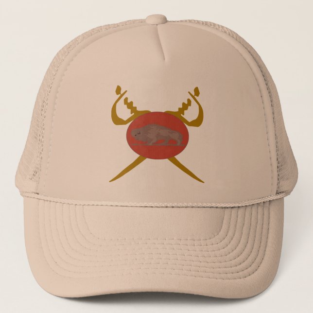 Buffalo Soldier Badge Trucker Hat (Front)