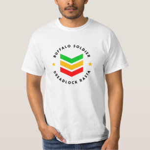 Buffalo Soldier Dreadlock Rasta Reggae  T-Shirt
