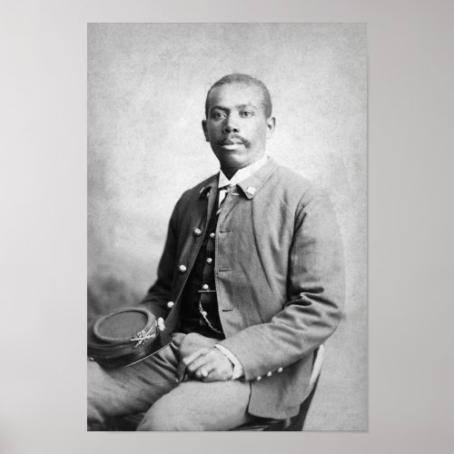 Buffalo Soldier In Uniform _ Circa 1884 Poster