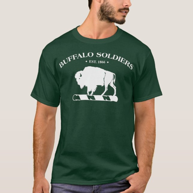 Buffalo Soldiers Civil War Black History Premium T-Shirt (Front)