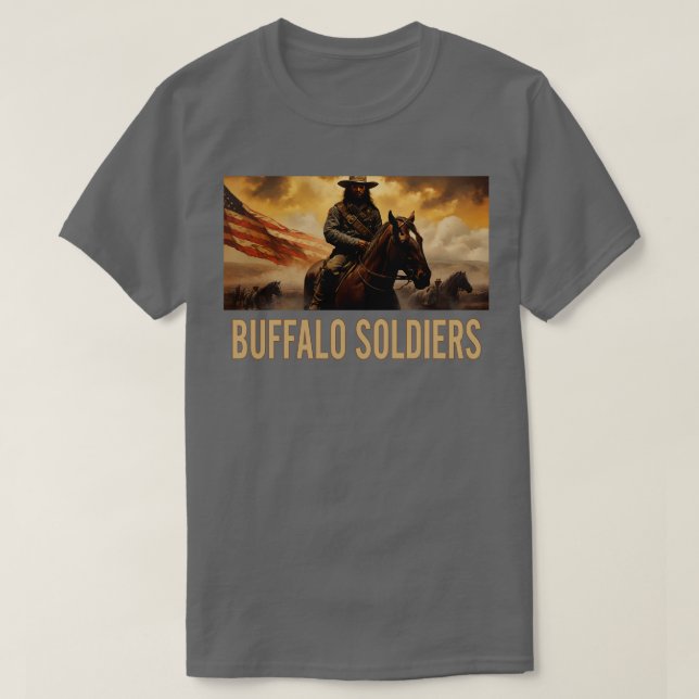 BUFFALO SOLDIERS Riding 1 T-Shirt (Design Front)