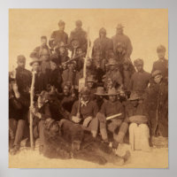 Buffalo Soldiers US Black Cavalry Western frontier Poster