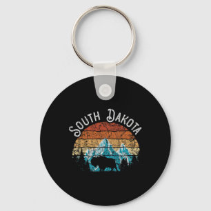 Buffalo South Dakota The Mount Rushmore State Nati Keychain