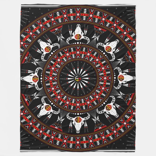 Buffalo Spirit Fleece Blanket (Front)