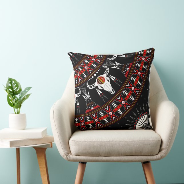 Buffalo Spirit Throw Pillow (Chair)