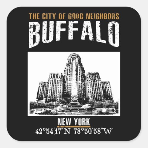 Buffalo Square Sticker