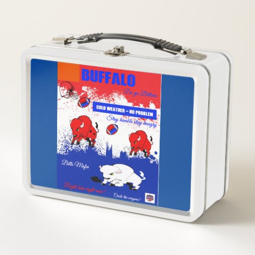 Buffalo Team Design Metal Lunchbox