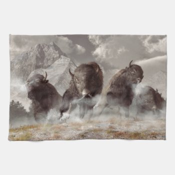 Buffalo Towel by ArtOfDanielEskridge at Zazzle