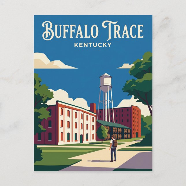 Buffalo Trace Distillery Kentucky Postcard (Front)
