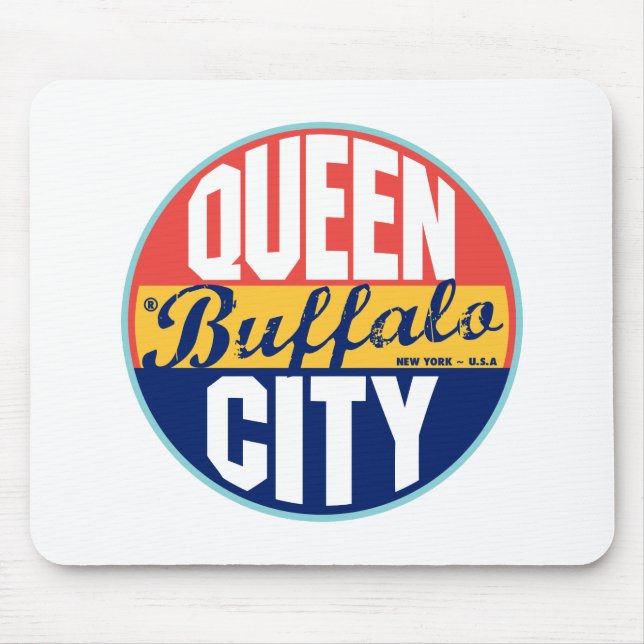 Buffalo Vintage Label Mouse Pad (Front)