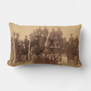 Buffalo Warriors: American Black Fighting Cavalry Lumbar Pillow