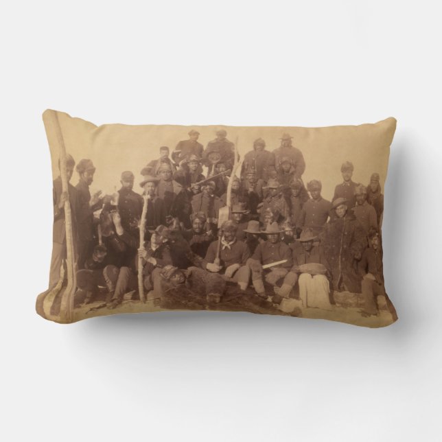 Buffalo Warriors: American Black Fighting Cavalry Lumbar Pillow (Front)