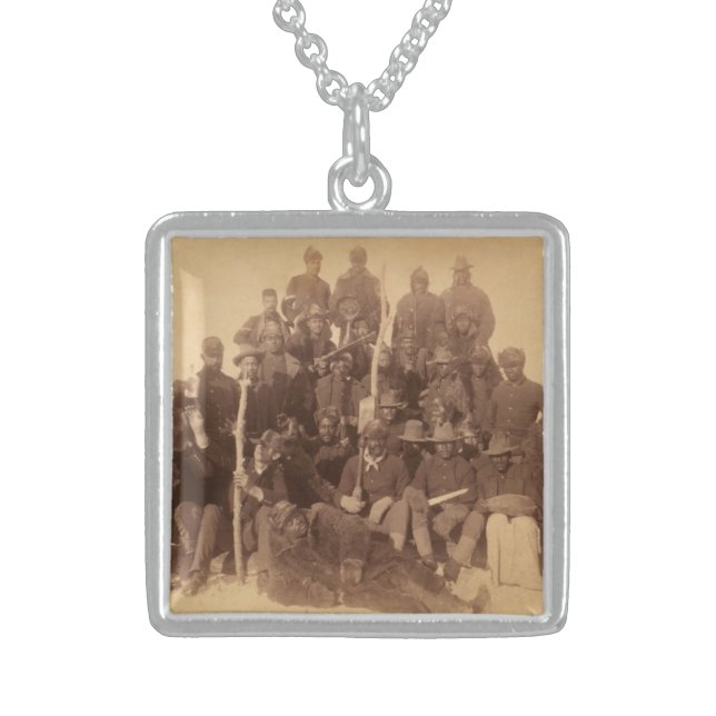 Buffalo Warriors: American Black Fighting Cavalry Sterling Silver Necklace (Front)