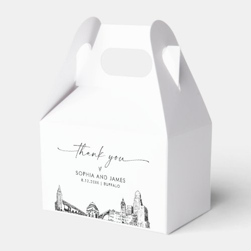 Buffalo Wedding Personalized Favor Box