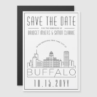 Buffalo Wedding | Stylized Skyline Save the Date