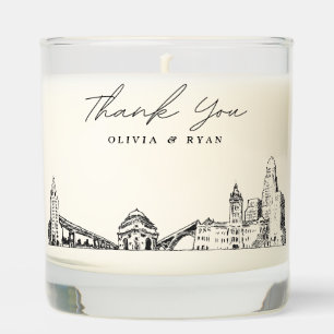 Buffalo Wedding Thank You Gift Custom Candle