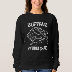 Buffalo Wildlife Petting Chart for Bison Yellowst Sweatshirt