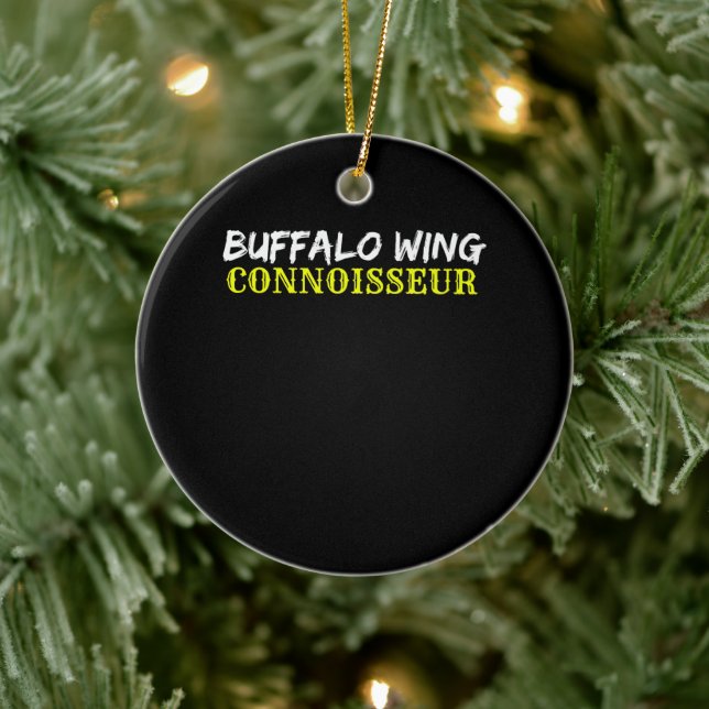 Buffalo Wing Obsessed Addict BBQ Chicken Wing Bask Ceramic Ornament (Tree)