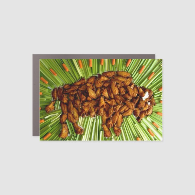 buffalo wings car magnet (Front)
