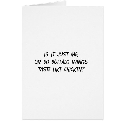 Buffalo WIngs Cards (Front)