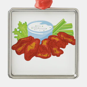 Buffalo Wings Metal Ornament