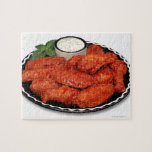 Buffalo Wings With Blue Cheese Jigsaw Puzzle at Zazzle
