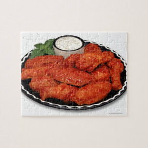 Buffalo wings with blue cheese jigsaw puzzle