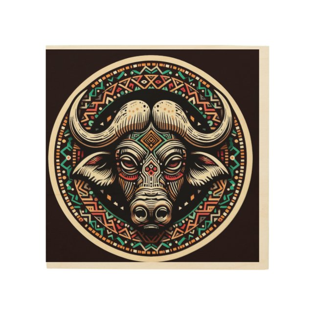 buffalo wooden wall art (Front)